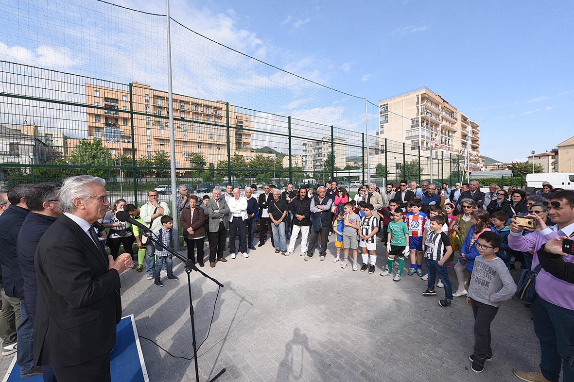 Inaugurazione nuovo campo di calcetto via Picarielli