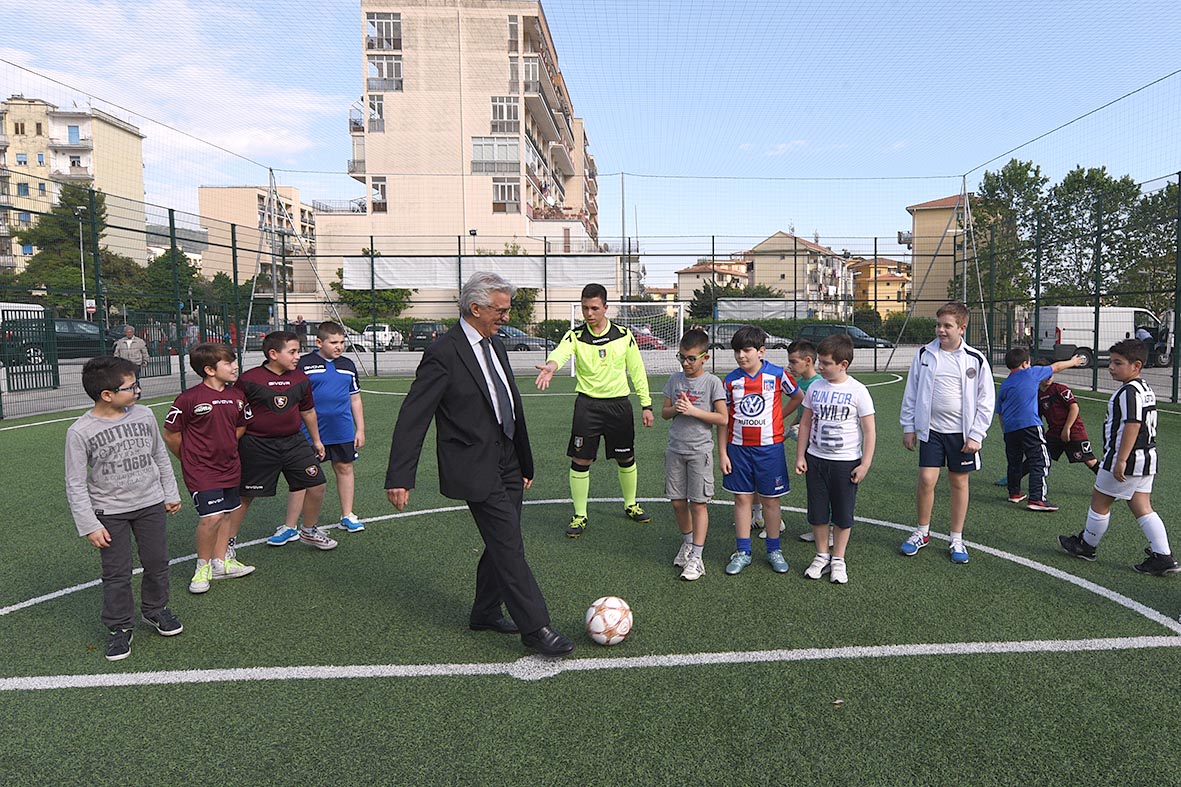 Inaugurazione nuovo campo di calcetto via Picarielli