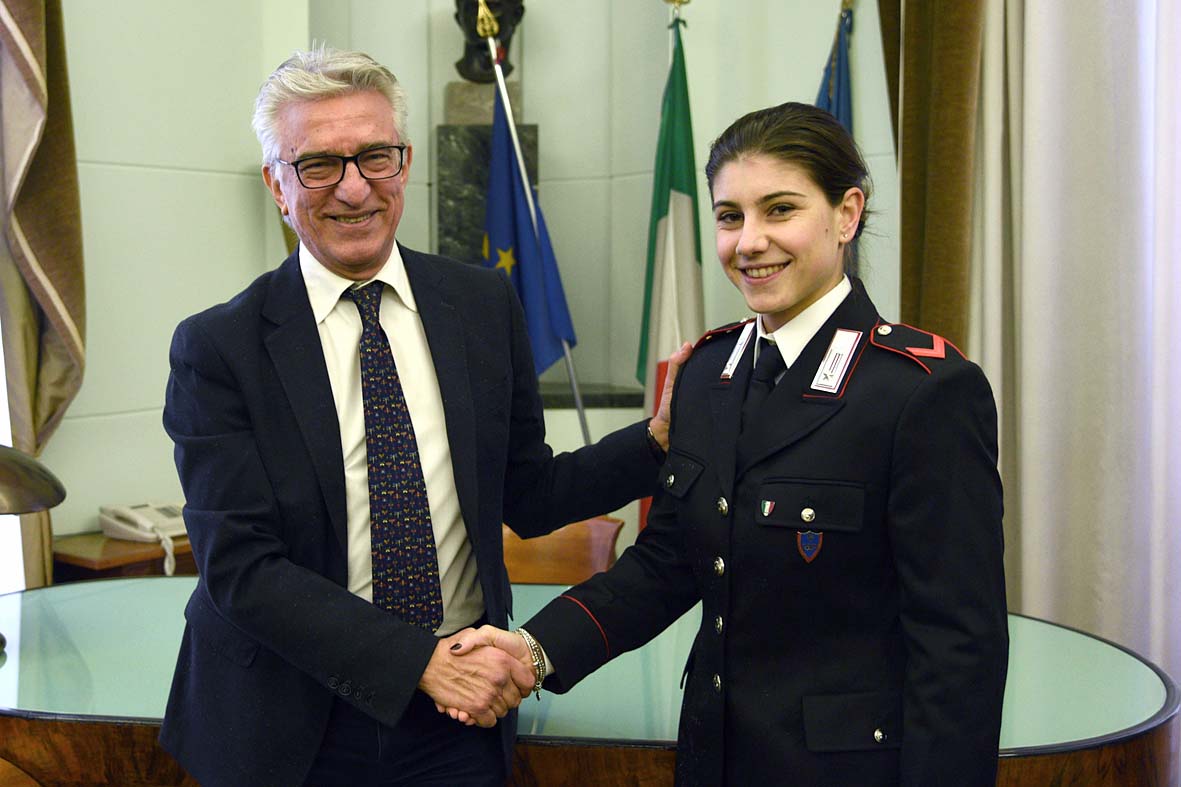 Il Sindaco Napoli riceve la schermitrice salernitana Rossella Gregorio