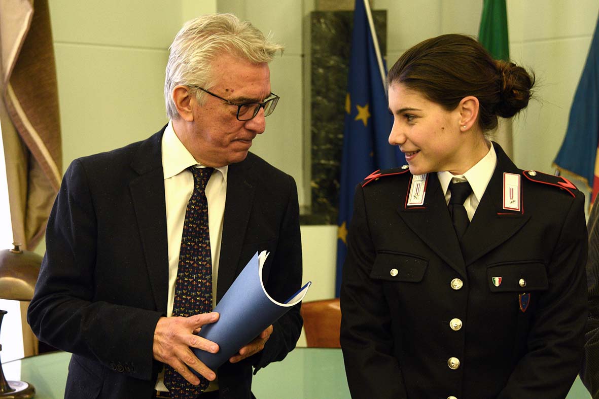 Il Sindaco Napoli riceve la schermitrice salernitana Rossella Gregorio