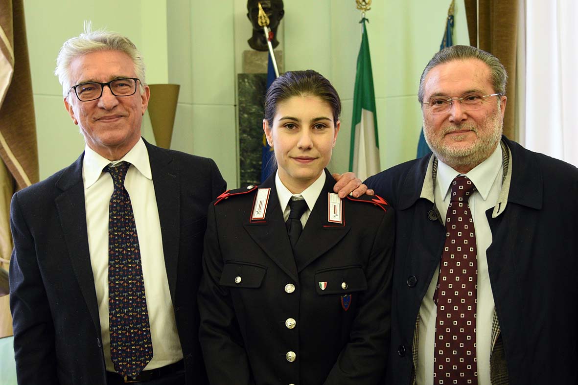 Il Sindaco Napoli riceve la schermitrice salernitana Rossella Gregorio