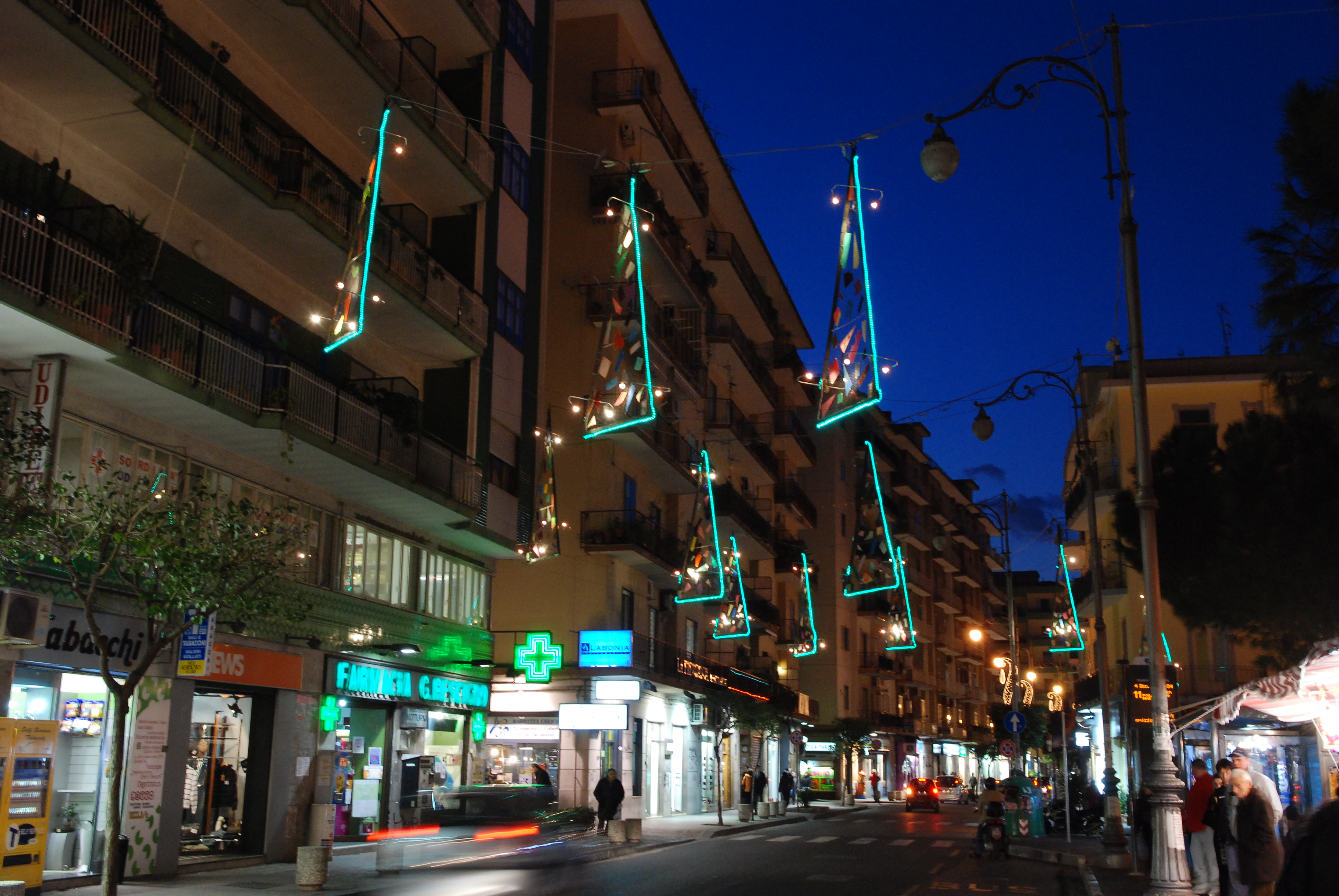 Salerno, Notti di Luce 2008. Piazza Caduti di Brescia